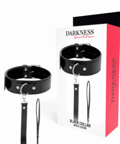 DARKNESS - COLLAR DE POSTURA CON CADENA LEATHER