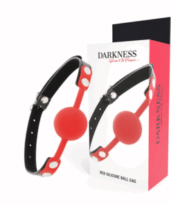 DARKNESS - MORDAZA  SILICONA ROJO