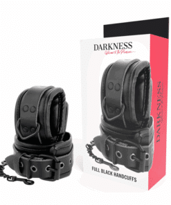 DARKNESS - ESPOSAS AJUSTABLES MANOS LEATHER NEGRO
