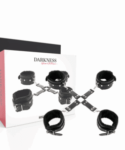 DARKNESS - ESPOSAS DE CUERO PARA PIES Y MANOS NEGRO