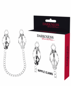 DARKNESS - ABRAZADERA PEZONES METAL CON CADENA