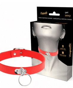 COQUETTE CHIC DESIRE - COLLAR CUERO VEGANO ROJO ACCESORIO WOMAN FETISH
