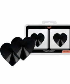 COQUETTE CHIC DESIRE - CUBRE PEZONES METAL CORAZONES NEGROS