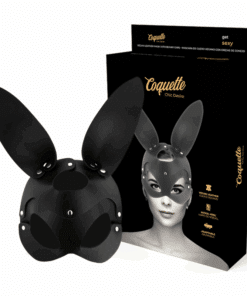 COQUETTE CHIC DESIRE - MASCARA CUERO VEGANO CON OREJAS DE CONEJO