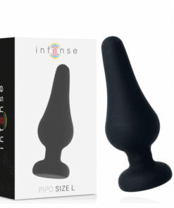 INTENSE - ANAL PLUG PIPO L SILICONE NEGRO 13 CM