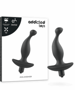 ADDICTED TOYS - MASAJEADOR ANAL CON VIBRACIÓN NEGRO MODELO 1