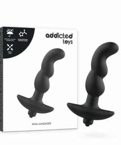 ADDICTED TOYS - MASAJEADOR ANAL CON VIBRACIÓN NEGRO MODELO 2
