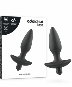 ADDICTED TOYS - MASAJEADOR PLUG ANAL CON VIBRACIÓN NEGRO