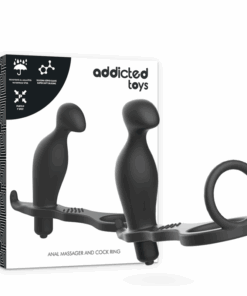 ADDICTED TOYS - PLUG ANAL CON ANILLO SILICONA NEGRO 12 CM
