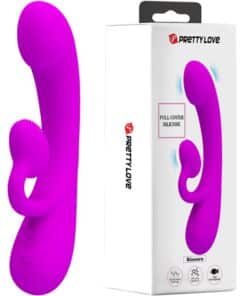 PRETTY LOVE - SINCERE VIBRADOR Y ONDAS ESTIMULADORAS DE CLÍTORIS SILICONA MORADO