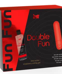 INTT RELEASES - DOUBLE FUN KIT CON BALA VIBRADORA Y GEL DE MASAJE FRESA