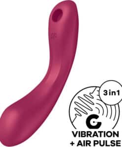 SATISFYER - CURVE TRINITY 1 AIR PULSE VIBRATION ROJO