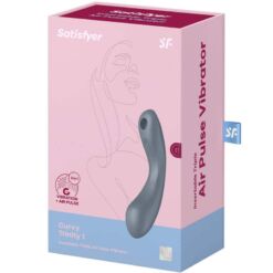 SATISFYER - CURVE TRINITY 1 AIR PULSE VIBRATION GRIS - piKanteo | Despierta tu lado más piKante