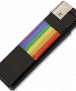 PRIDE - MECHERO NEGRO CON BANDERA LGBT