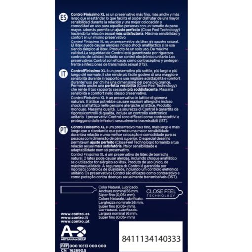 CONTROL - FINISSIMO XL PRESERVATIVOS 12 UNIDADES - Imagen 2