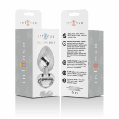 INTENSE - PLUG ANAL METAL ALUMINIO CORAZÓN BLANCO TALLA S - piKanteo | Despierta tu lado más piKante