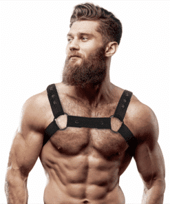 FETISH SUBMISSIVE ATTITUDE - ARNÉS DEPORTIVO AJUSTABLE NEOPRENO PECHO HOMBRE