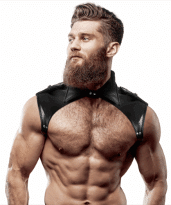 FETISH SUBMISSIVE ATTITUDE - ARNÉS BRIGADE AJUSTABLE ECOPIEL CUELLO HOMBRE