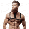 FETISH SUBMISSIVE ATTITUDE - ARNÉS AJUSTABLE ECOPIEL PECHO CON COLLAR HOMBRE - piKanteo | Despierta tu lado más piKante