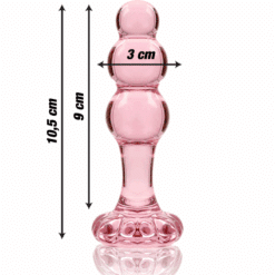 NEBULA SERIES BY IBIZA - MODELO 1 PLUG CRISTAL ROSA 10.5 CM -O- 3 CM - piKanteo | Despierta tu lado más piKante