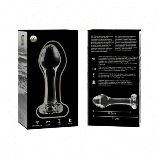 NEBULA SERIES BY IBIZA - MODELO 2 PLUG CRISTAL TRANSPARENTE 11 CM -O- 3.5 CM - Imagen 6