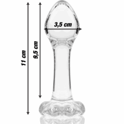 NEBULA SERIES BY IBIZA - MODELO 2 PLUG CRISTAL TRANSPARENTE 11 CM -O- 3.5 CM - piKanteo | Despierta tu lado más piKante