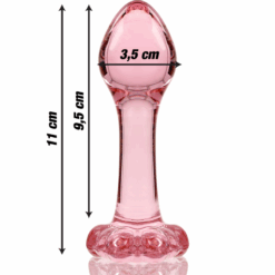 NEBULA SERIES BY IBIZA - MODELO 2 PLUG CRISTAL ROSA 11 CM -O- 3.5 CM - piKanteo | Despierta tu lado más piKante