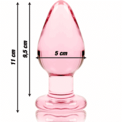 NEBULA SERIES BY IBIZA - MODELO 3 PLUG CRISTAL ROSA 11 CM -O- 5 CM - piKanteo | Despierta tu lado más piKante
