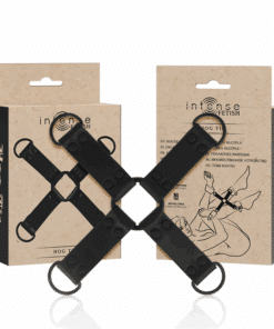 INTENSE - FETISH ENGANCHE MÚLTIPLE PARA MANOS Y PIES DE CUERO VEGANO