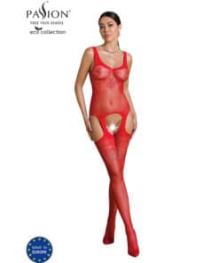 PASSION - ECO COLLECTION BODYSTOCKING ECO BS008 ROJO
