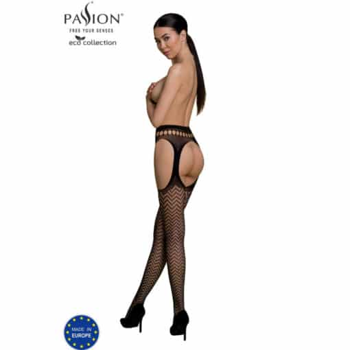 PASSION - ECO COLLECTION BODYSTOCKING ECO S002 NEGRO - Imagen 2