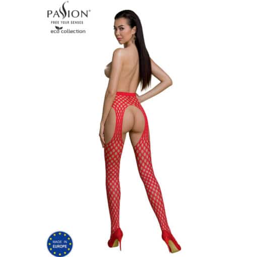 PASSION - ECO COLLECTION BODYSTOCKING ECO S003 ROJO - Imagen 2
