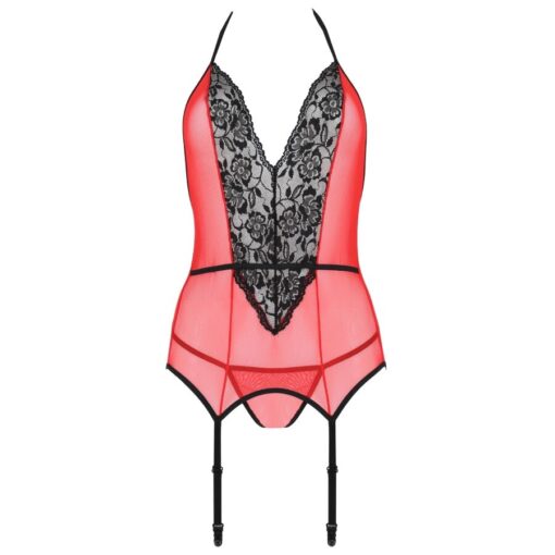 PASSION - PEONIA CORSET EROTIC LINE ROJO L/XL - Imagen 4