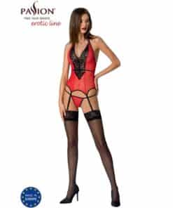 PASSION - PEONIA CORSET EROTIC LINE ROJO L/XL
