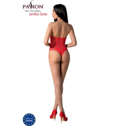PASSION - BS094 BODYSTOCKING ROJO TALLA ÚNICA - Imagen 4