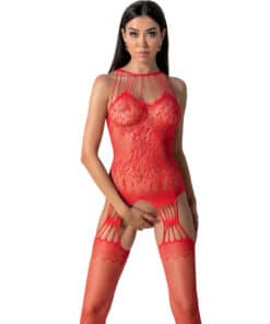 PASSION - BS095 BODYSTOCKING ROJO TALLA ÚNICA