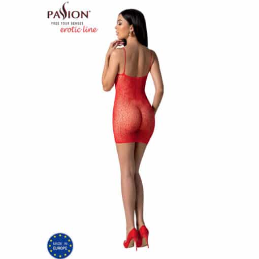PASSION - BS096 BODYSTOCKING ROJO TALLA ÚNICA - Imagen 4