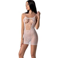 PASSION - BS096 BODYSTOCKING BLANCO TALLA ÚNICA