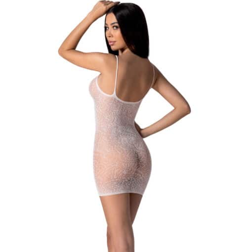 PASSION - BS096 BODYSTOCKING BLANCO TALLA ÚNICA - Imagen 2