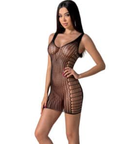 PASSION - BS097 BODYSTOCKING NEGRO TALLA ÚNICA