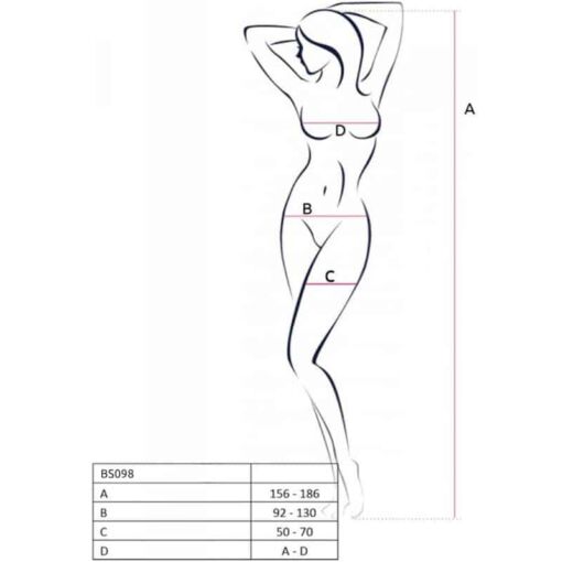 PASSION - BS098 BODYSTOCKING NEGRO TALLA ÚNICA - Imagen 7