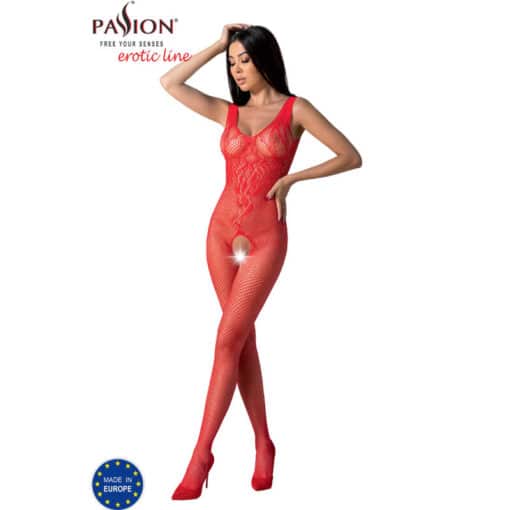 PASSION - BS098 BODYSTOCKING ROJO TALLA ÚNICA - Imagen 3
