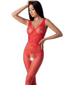 PASSION - BS098 BODYSTOCKING ROJO TALLA ÚNICA