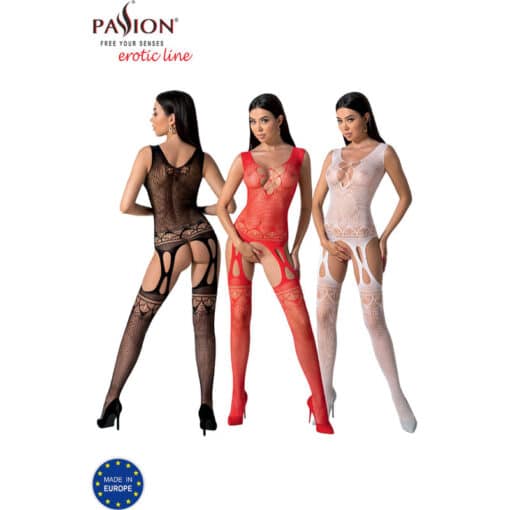 PASSION - BS099 BODYSTOCKING NEGRO TALLA ÚNICA - Imagen 8