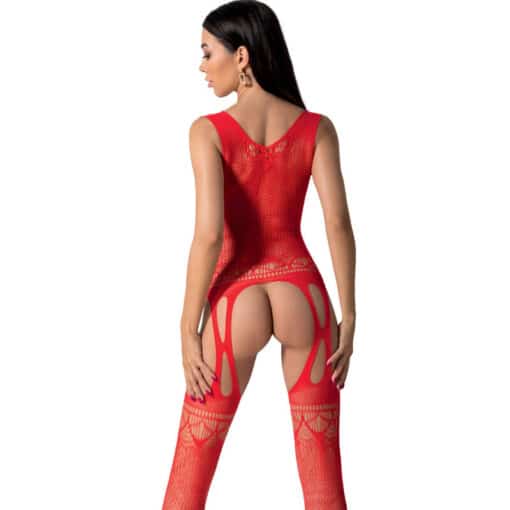 PASSION - BS099 BODYSTOCKING ROJO TALLA ÚNICA - Imagen 2