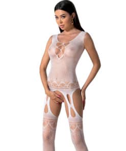 PASSION - BS099 BODYSTOCKING BLANCO TALLA ÚNICA
