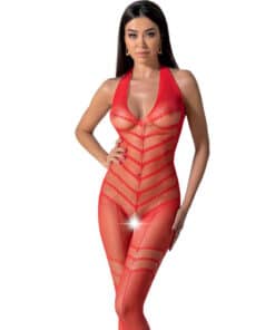 PASSION - BS100 BODYSTOCKING ROJO TALLA ÚNICA