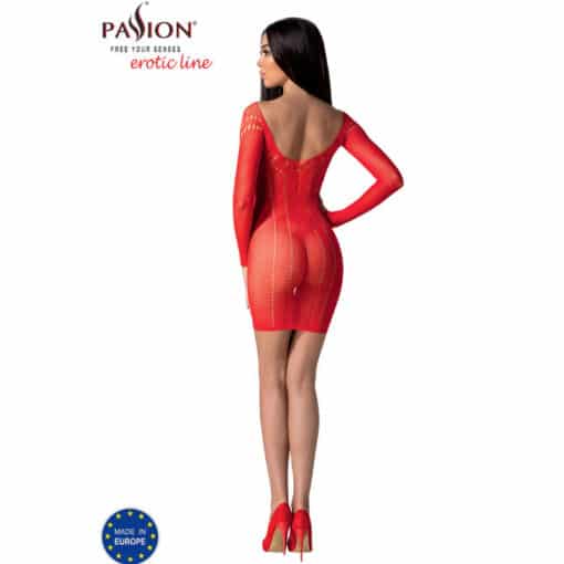 PASSION - BS101 BODYSTOCKING ROJO TALLA ÚNICA - Imagen 4