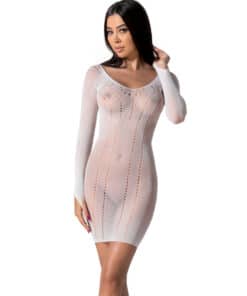 PASSION - BS101 BODYSTOCKING BLANCO TALLA ÚNICA