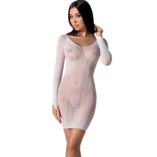 PASSION - BS101 BODYSTOCKING BLANCO TALLA ÚNICA
